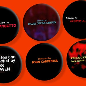 Lot de six boutons Masters of Horror