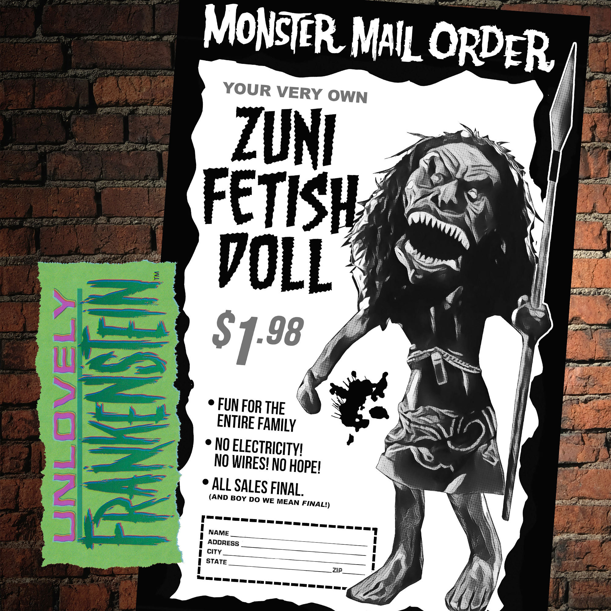 Half the Size, Twice the Terror | Zuni Fetish Doll | 11x17 Art