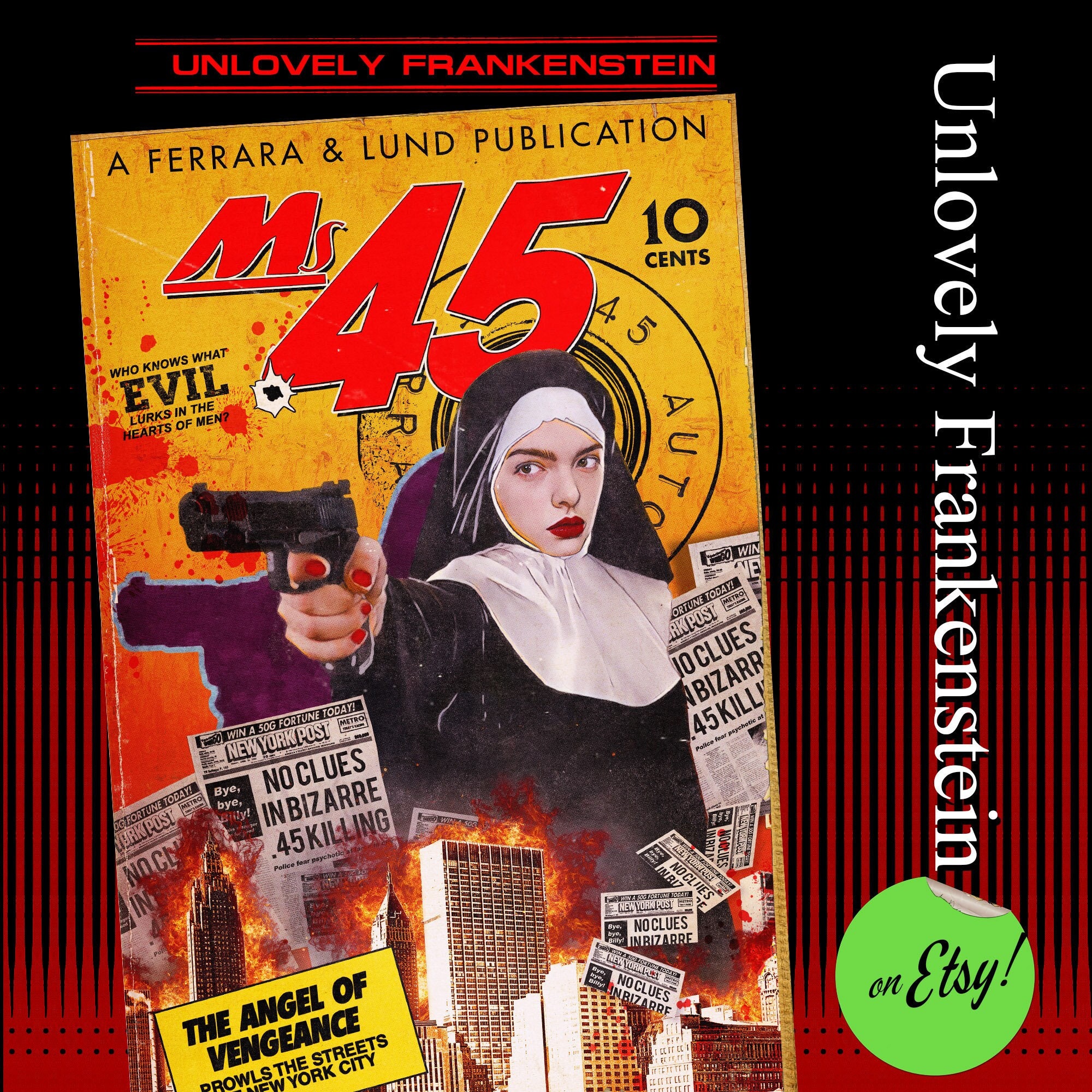 Ms .45 Abel Ferrara Zoë Lund Pulp Art Print 11x17 Art - Etsy Canada