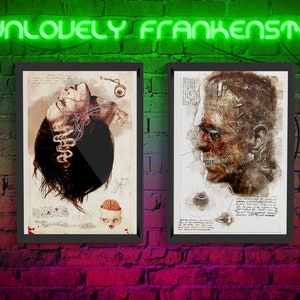 Unholy Matrimony: Bride of Frankenstein 2-print set | Various Sizes