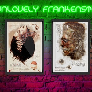 Unholy Matrimony: Bride of Frankenstein 2-print set | 11x17 Art Prints