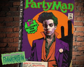 Partyman comic book cover, Prince the Supervillains | 11x17 Art Print