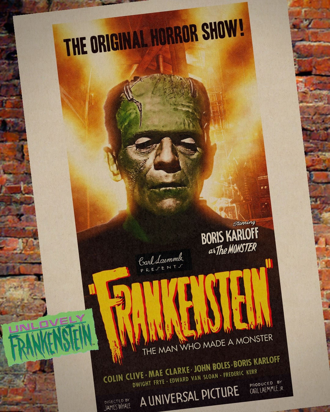 Boris Karloff Frankenstein's Monster Character Poster | 11x17 Art Print ...