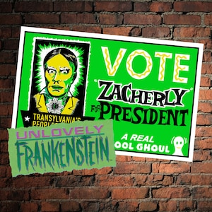 Zacherly for President campaign sign | 11x17 Art Print