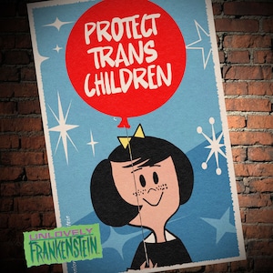 Proteger a los niños trans poster / 11x17 Art Print