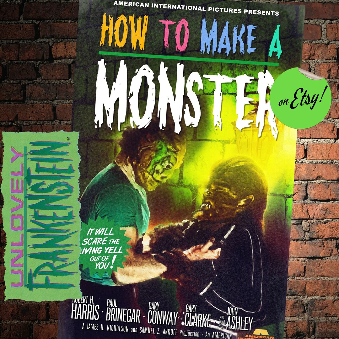 How to Make a Monster 1958, Custom Poster 11x17 Art Print Etsy