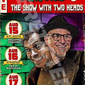 Dana Gould and Bobcat Goldthwait: The Show with Two Heads | 11x17 Art Print | Official Stand-Up Comedy Poster
