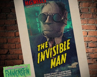 Claude Rains as The Invisible Man character poster | 11x17 Art Print