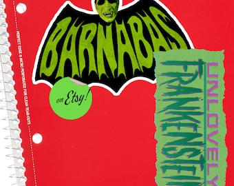 Batty for Vampires, 2.5&quot; Barnabas vampire sticker