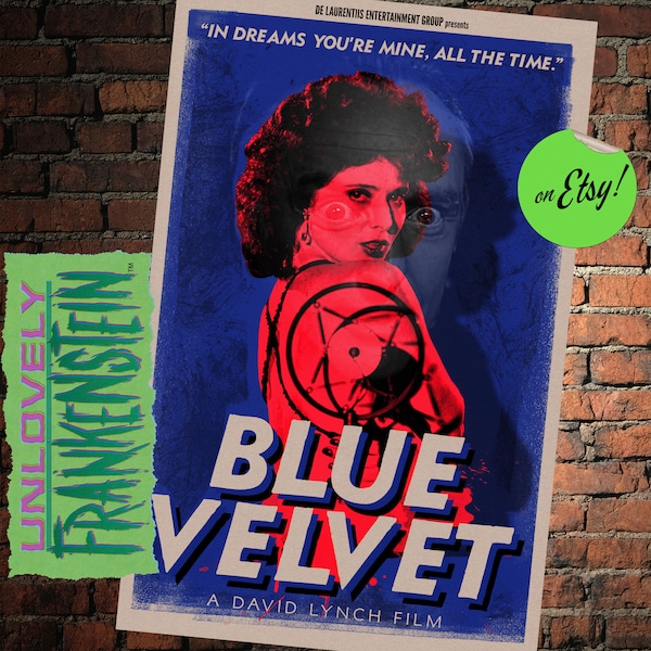 Blue Velvet, 1986 David Lynch póster personalizado / 11x17 Art Print