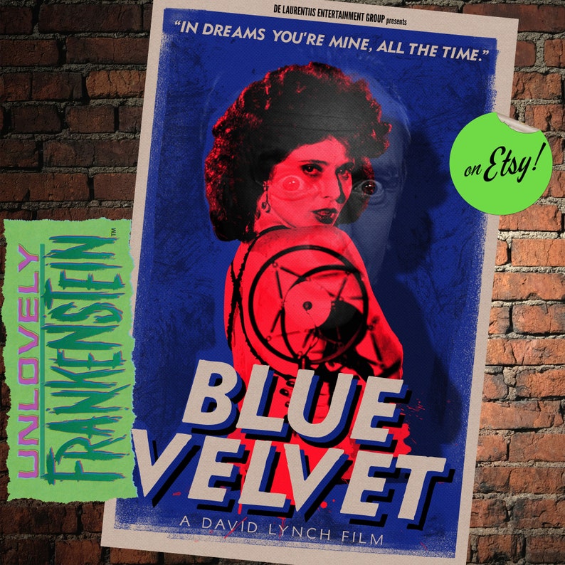 Blue Velvet, 1986 David Lynch custom poster 11x17 Art Print image 1