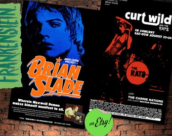 Velvet Goldmine posters, Curt Wild and Brian Slade bundle | 11x17 Art Prints