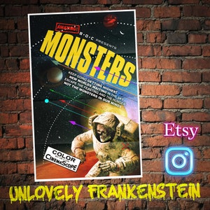 Blue Oyster Cult: Monsters retro sci-fi movie poster | 11x17 Art Print