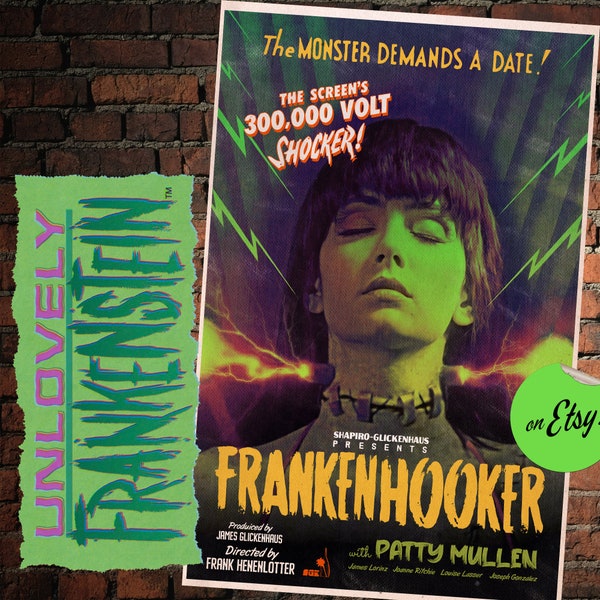 Frankenhooker as a Universal Monsters movie | 11x17 Print