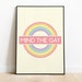 Mind The Gay, Tube Sign | Unframed Print, Canvas or Digital | Landscape or Portrait | Various Sizes 