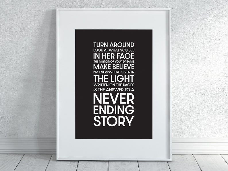 Never Ending Story Lyrics Digital File Download or ...