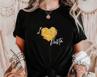 I love Pasta T-Shirt, Pasta Lover, I love noodles, Funny noodle shirt