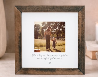 Marco de fotos de madera personalizado para la madre del novio, regalo personalizado para suegra, regalos de boda, regalo para el Día de la Madre.