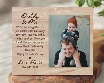 Marco para el primer día del padre, regalo para papá de un bebé, los mejores regalos para el primer padre, papá y yo, regalos para el esposo y el hijo.