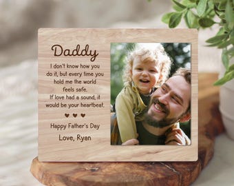 Marco para el primer día del padre, regalo para papá de un bebé, el mejor regalo para el primer padre, papá y yo, regalos para el esposo y el hijo.