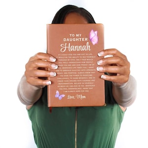 My Daughter Personalized Leather Journal, Gift for Daughter from Mom, Custom Name Journal, Birthday Gift, Keepsake Journal, Gift from dad image 9