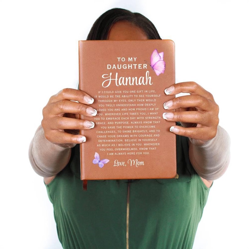 My Daughter Personalized Leather Journal, Gift for Daughter from Mom, Custom Name Journal, Birthday Gift, Keepsake Journal, Gift from dad image 9