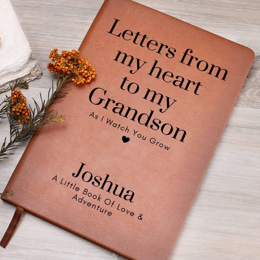 Letters From My Heart To My Grandson Notebook, Personalized New Grandma Gift, Grandma Memory Book, Grandparent Personalized Journal Gift