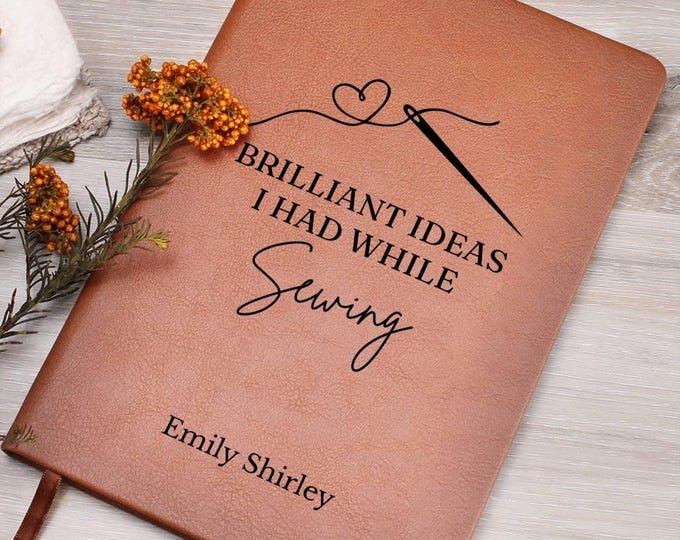 Sewing Gift Personalized Journal Notebook, Sewing Lover Gift, Christmas Gift For Seamstress, Birthday Gift, Sewist Graphic Journal, Retireme