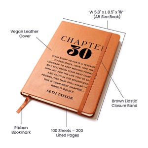30th Birthday Gift Personalized Journal - Gift For Brother, Gift For Son, For Him, Grandson, Gift For Friend, Boyfriend, Gift For Coworker image 2
