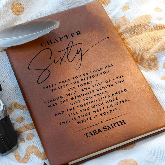 Personalized 60th Birthday Gift  Journal - For Her Or Him, Gift For Friend, Gift For Son Or Daughter, Gift For Coworker