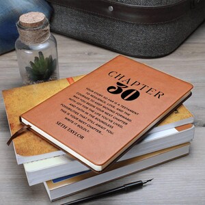 30th Birthday Gift Personalized Journal - Gift For Brother, Gift For Son, For Him, Grandson, Gift For Friend, Boyfriend, Gift For Coworker image 5