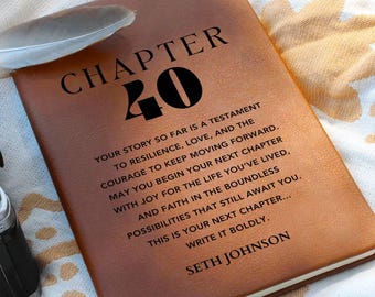 40th Birthday Gift Personalized Journal - Gift For Son, Gift For Nephew, Grandson, Gift For Friend, Gift For Husband, Gift For Coworker