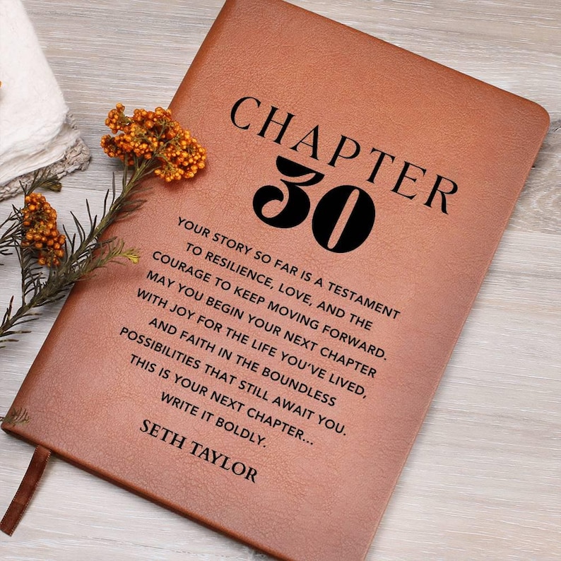 30th Birthday Gift Personalized Journal - Gift For Brother, Gift For Son, For Him, Grandson, Gift For Friend, Boyfriend, Gift For Coworker image 4
