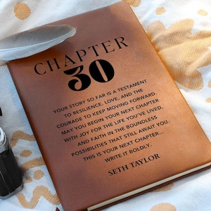 30th Birthday Gift Personalized Journal - Gift For Brother, Gift For Son, For Him, Grandson, Gift For Friend, Boyfriend, Gift For Coworker image 1