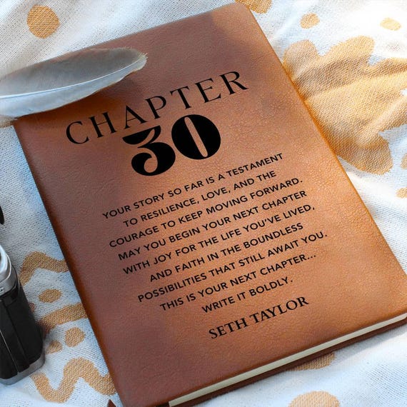30th Birthday Gift Personalized Journal - Gift For Brother, Gift For Son, For Him, Grandson, Gift For Friend, Boyfriend, Gift For Coworker
