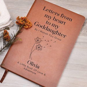 Letters From My Heart To My Goddaughter, Personalized Name Notebook, Custom Dear Goddaughter Journal, Goddaughter Keepsake Gift, Memory Book