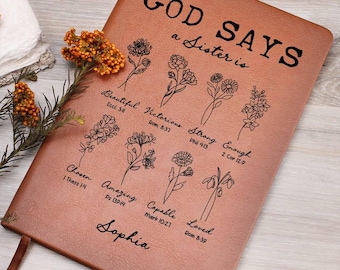 Sister Christian Journal, Sisters in Christ Gift, Faith Gifts, Bible Study Notebook