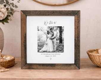 Marco de fotos personalizado, foto de pareja, diez años de matrimonio, regalo para el décimo aniversario de la pareja.