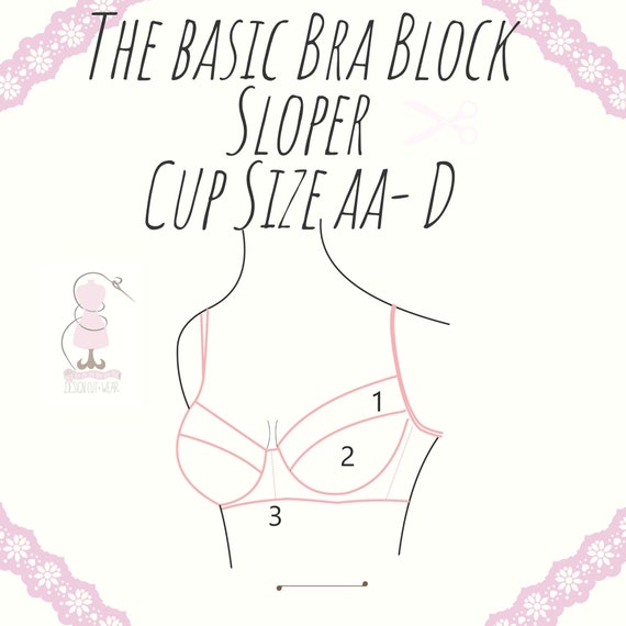 Basic BRA Block sloper Cup Sizes AA D Ideal for Pattern Cutters Create Your  Own Designs PDF Download A3, A4 & Us Letter Files 
