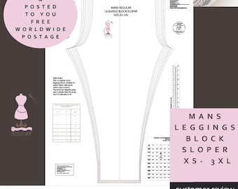 Leggings para hombre - Patrón base o patrón base - Tallas XS-3XL - Impresión y envío gratuitos - ¡Patronistas profesionales y diseñadores!