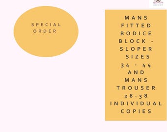 Commande sur mesure - Blocs individuels - Corsage homme et pantalons homme
