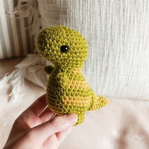 Crochet Dinosaur Plushie, Handmade Dino Stuffed Animal, T-rex Amigurumi Plushy, Crochet Baby Gift, Gifts For Her