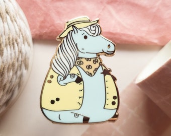 Horse Enamel Pin, Cute Enamel Pin, Cowboy Lapel Pin, Hard Enamel Pin, Cute Lapel Pins, Gifts For Her