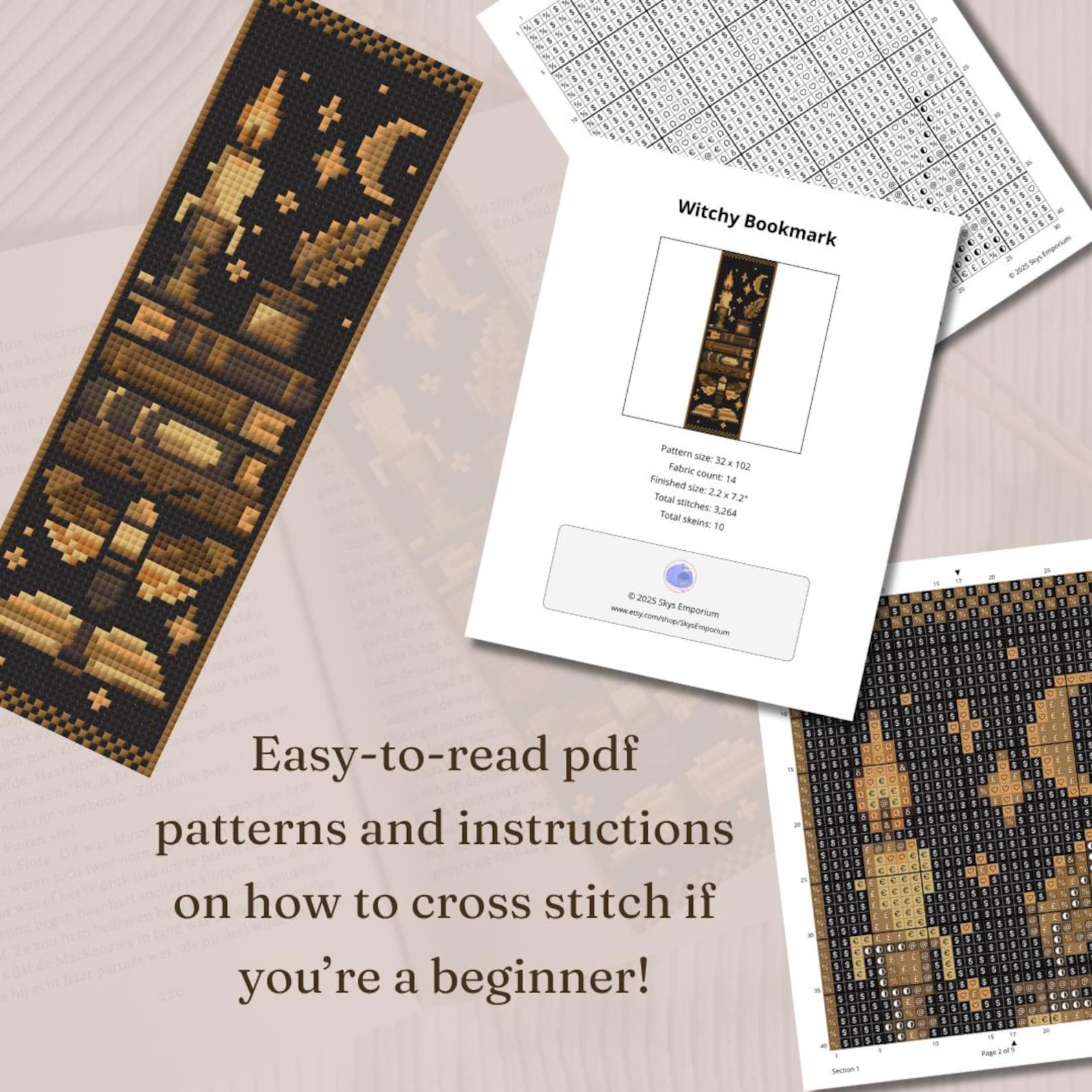 Cross Stitch Bookmark PDF Pattern, Easy Bookmark Cross Stitch for ...