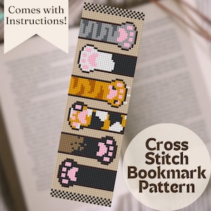 Cross Stitch Bookmark PDF Pattern, Easy Bookmark Cross Stitch for Beginners, Small Bookmark Pattern, Instant Download Cross Stitch Bookmark