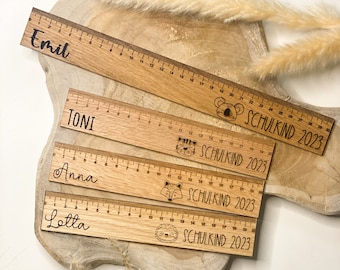 Personalized wooden ruler | Ruler with name made of wood | Gift for starting school, starting school | Ruler for children | Schoolchild