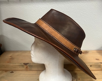 Handmade Leather Cowboy Hat