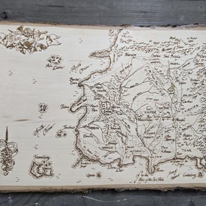 Carte de la Roue du temps (art sur bois gravé au laser)
