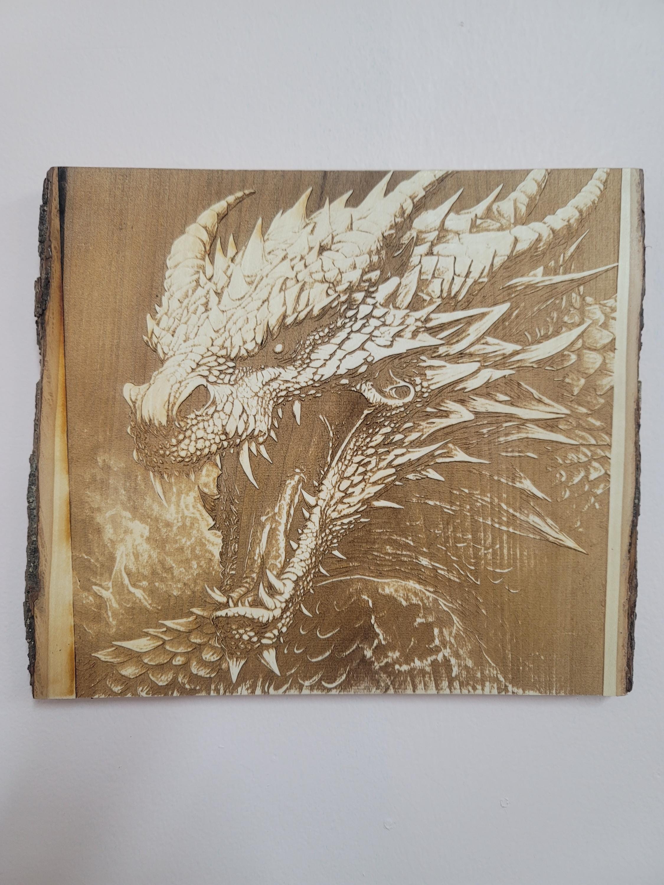 3d Dragon Laser Engrave - Etsy