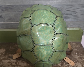 Turtle Shell Card Back Handmade Leather Turtleshell Style Back Pack - Etsy